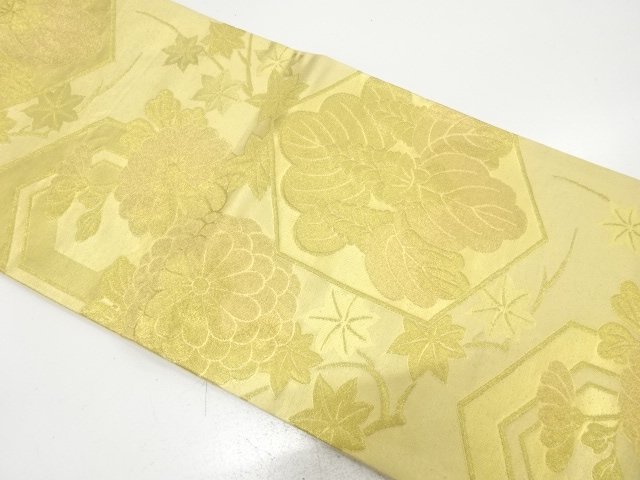 JAPANESE KIMONO / ANTIQUE FUKURO OBI / SILK / WOVEN PAULOWNIA